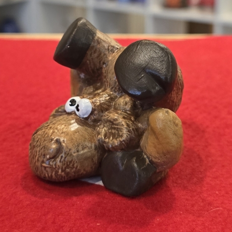 Keramikfiguren - Verrückter Elch - Tierfigur -