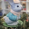 Weihnachtshasen - 2er Set - Keramikfigur -