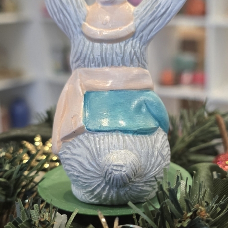 Weihnachtshasen - 2er Set - Keramikfigur -