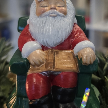 Weihnachtsmann aus Keramik - Schlafender Santa Claus -
