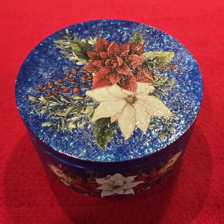 Weihnachtskerze-Duftkerze in Schale-Weihnachtsstern-Winterduft - 