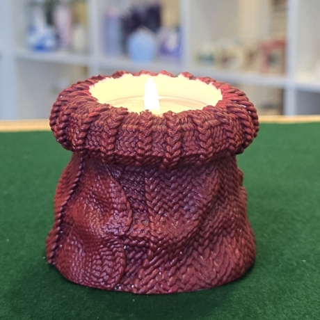 Winter/Weihnachts-Teelichthalter - Strickmuster -