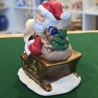Weihnachtsmann auf Schlitten - Keramik - Weihnachtsdekoration -