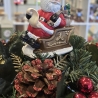 Weihnachtsmann auf Schlitten - Keramik - Weihnachtsdekoration -