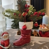Nikolausstiefel aus Keramik - Vase - Weihnachtsmannstiefel