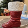 Nikolausstiefel aus Keramik - Vase - Weihnachtsmannstiefel