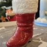 Nikolausstiefel aus Keramik - Vase - Weihnachtsmannstiefel