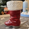 Nikolausstiefel aus Keramik - Vase - Weihnachtsmannstiefel