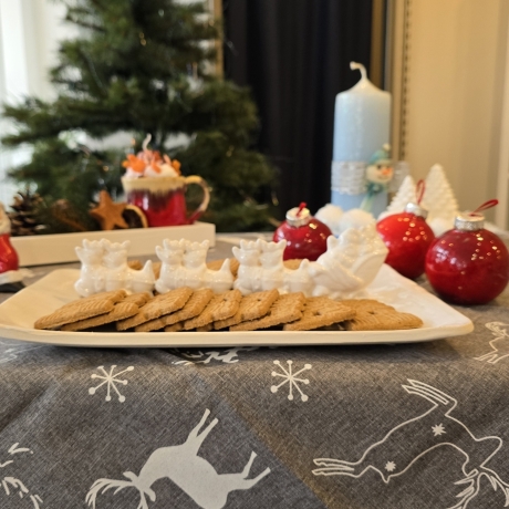 Weihnachtsteller - Nicolaus - Renntiere - Schlitten