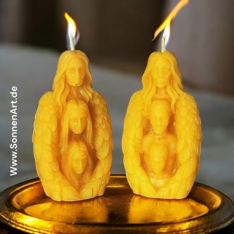 Ahnen Kerze für Rituale Bienenwachs Paar- männlich u. weiblich