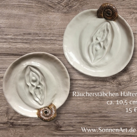 SchossRaumSchale Räucherstäbchenhalter Yoni Womb Gebärmutter 