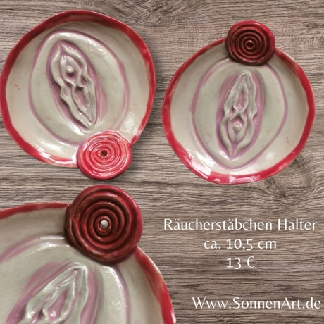 SchossRaumSchale Räucherstäbchenhalter Yoni Womb Gebärmutter 