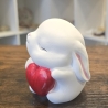 Deko Figur - Kaninchen mit Herz -