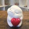 Deko Figur - Kaninchen mit Herz -
