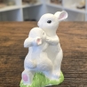 Oster Deko - Osterhase mit Baby - Kaninchen -