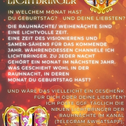 Rauhnacht~Lichtbringer - Ritual Kerze in deinem GeburtsMonat