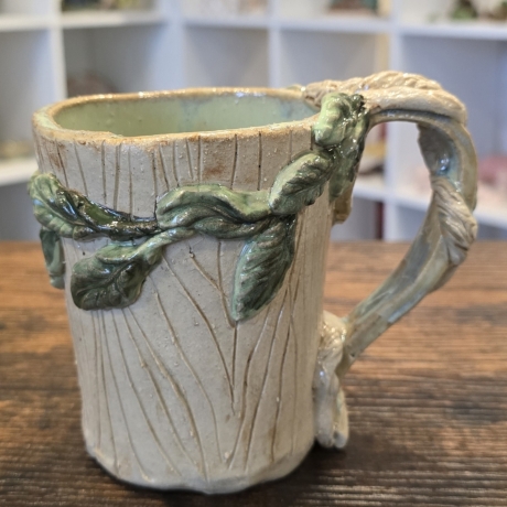 Keramik Becher - Kuh und der coole Esel - Handgeformt -
