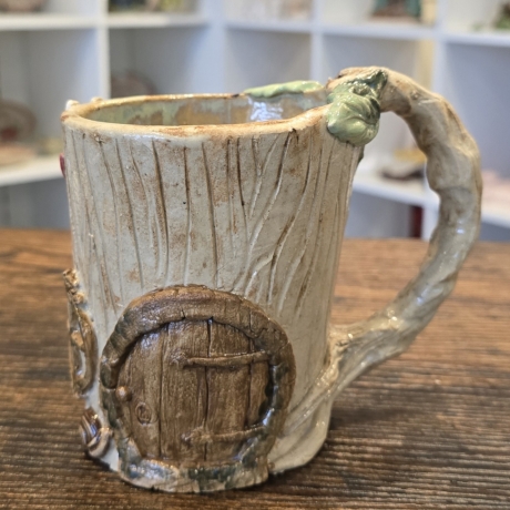 Keramik Becher - Pilze Maus Schnecke Baumhaus - Handgeformt