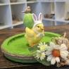 Osterküken mit Osterei und Vogel - Deko Figur - Ostern -