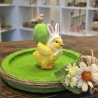 Osterküken mit Osterei und Vogel - Deko Figur - Ostern -
