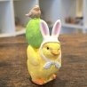 Osterküken mit Osterei und Vogel - Deko Figur - Ostern -