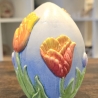 Handbemaltes Osterei mit Tulpenmotiv - Ostern -