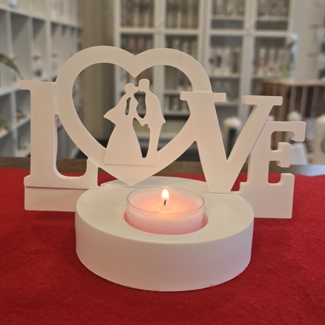 Einschieber für Teelichthalter - LOVE - Brautpaar -Valentinstag -
