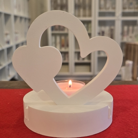 Einschieber für Teelichthalter - Zwei Herzen - Valentinstag -