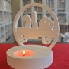 Einschieber für Teelichthalter - Hasenmobil - Osterdekoration