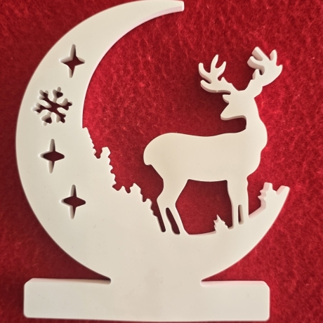 Einschieber für Teelichthalter - Hirsch Mond und Sterne - 
