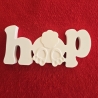 Aufsteller - Hop - Osterdekoration - Hasenpfoten -