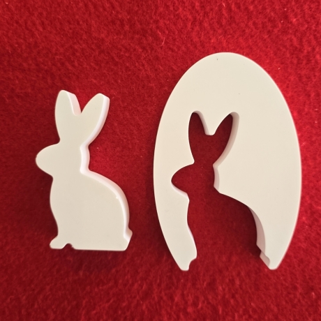 Osterhase im Osterei - Aufsteller - Osterdekoration - Zweiteilig