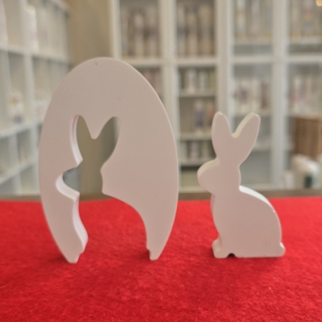 Osterhase im Osterei - Aufsteller - Osterdekoration - Zweiteilig