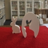 Osterhase im Osterei - Aufsteller - Osterdekoration - Zweiteilig