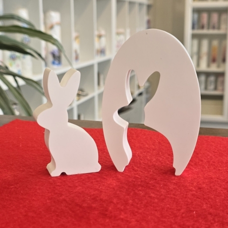 Osterhase im Osterei - Aufsteller - Osterdekoration - Zweiteilig
