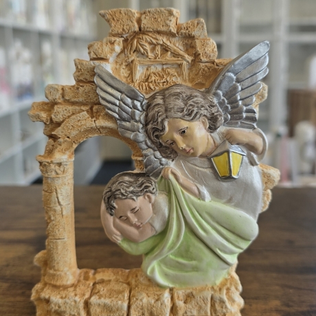 Deko Figur - Schutzengel mit Laterne - 