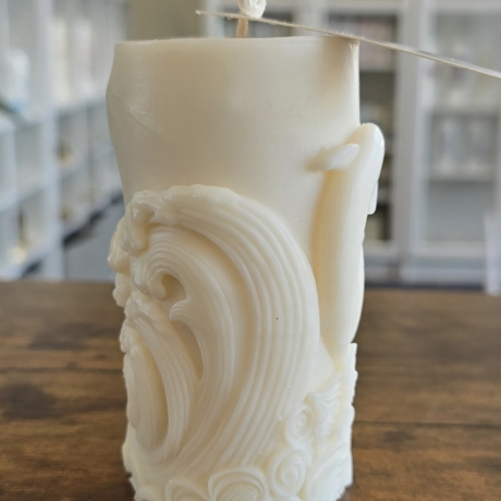 ​Dekorative Kerze - Delfine - Rapswachs -