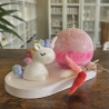 4-Teiliges Set - Bunt und glitzernd - Kerze Regenbogen Einhorn