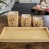 4-teiliges Teelichthalter-Set - Handbemalt -