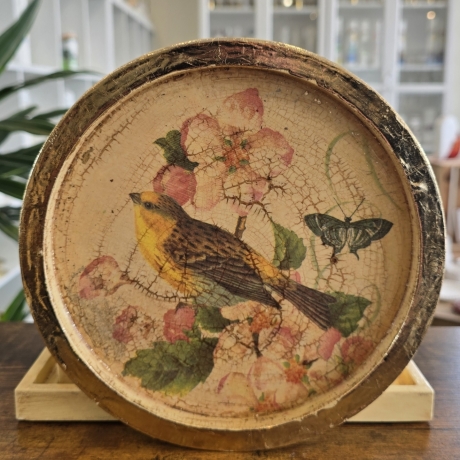 Deko Schale - Teller - Vogel in Blumen -