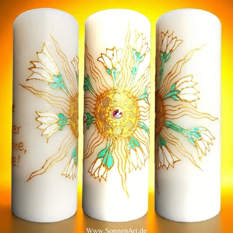 Folge Deiner Wonne, Sonne! Intuition & SelbstWert Kerze
