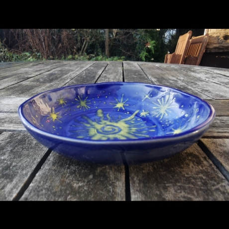 2er Set Schale &  Kerzenständer : tief verträumt& sternenklar 