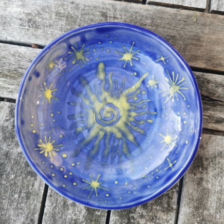 2er Set Schale &  Kerzenständer : tief verträumt& sternenklar 