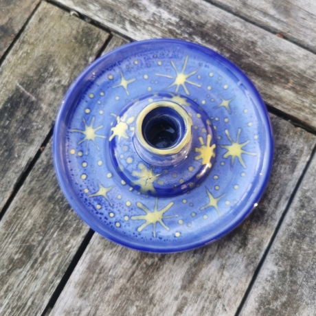 2er Set Tellerchen & Kerzenständer : tief verträumt& sternenklar 