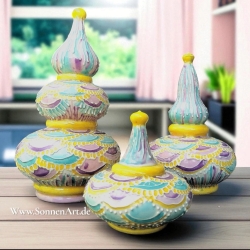 Tonskulpturen, Türmchen für Haus und Garten, Gartensteelenn