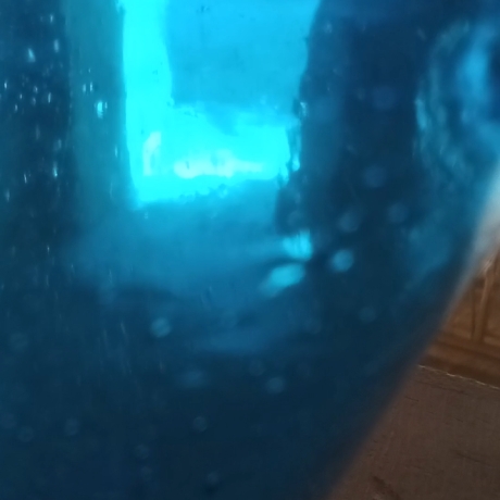 Handgezogen Glas/Vase aus der Wüste Sahara 