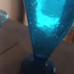 Handgezogen Glas/Vase aus der Wüste Sahara 
