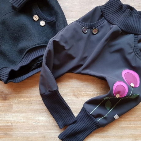 Set aus Walkhoodie und Softshellhose Gr. 86 bis 146
