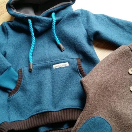Set aus Walkhoodie und Walkhose Gr. 86 bis 146