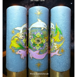 Krafttier Delfin, Lichtbringer ~Kerze